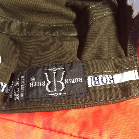 Original Robin Ruth Punta Cana hat 2 panel flat top camp cap brown gold - Picture 7 of 8